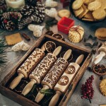 SET of 4 small ROLLING PINs with pattern of your choice.